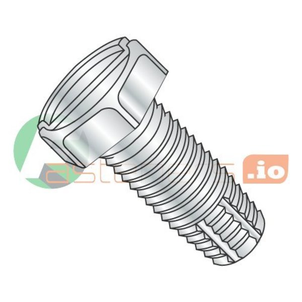 Newport Fasteners Thread Cutting Screw, 1/4"-20 x 1 in, Zinc Plated Steel Hex Head Slotted Drive, 2500 PK 742033